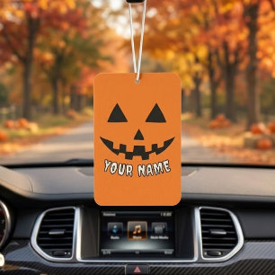 Désodorisant Pour Voiture Citrouille Halloween Orange Personnalisée Votre No