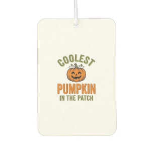 Désodorisant Pour Voiture Citrouille la plus cool du patch Halloween vintage