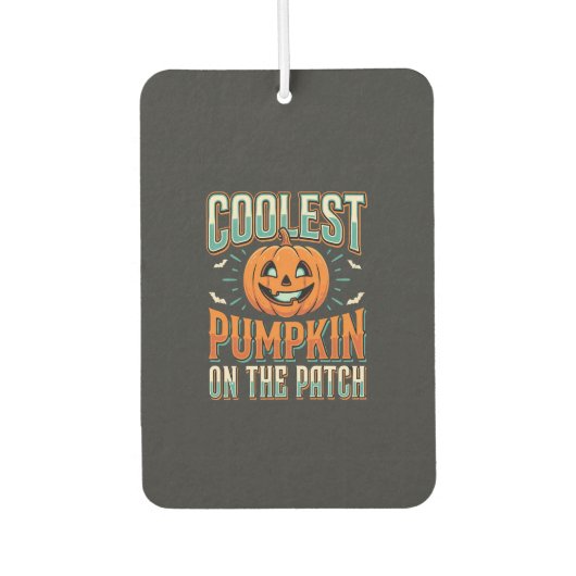 Désodorisant Pour Voiture Citrouille la plus cool sur le patch Design Hallow (Devant)