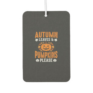 Désodorisant Pour Voiture Citrouilles de feuilles d'automne S'il vous plaît