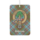Désodorisant Pour Voiture Clan Anderson Crest sur Tartan (Devant)