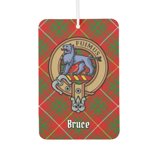 Désodorisant Pour Voiture Clan Bruce Crest sur Tartan (Devant)