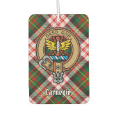 Désodorisant Pour Voiture Clan Carnegie Crest sur la robe Tartan (Devant)