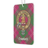 Désodorisant Pour Voiture Clan Crawford Crest sur Tartan (Gauche)