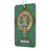Désodorisant Pour Voiture Clan Davidson Crest sur Tartan (Gauche)