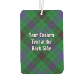 Désodorisant Pour Voiture Clan Davidson Crest sur Tartan (Dos)