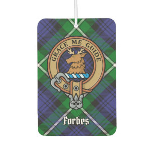 Désodorisant Pour Voiture Clan Forbes Crest sur Tartan