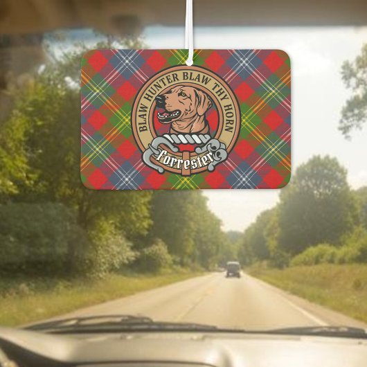 Désodorisant Pour Voiture Clan Forrester Crest sur Tartan