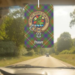 Désodorisant Pour Voiture Clan Fraser Crest sur la chasse Tartan