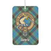 Désodorisant Pour Voiture Clan Guthrie Crest sur Tartan (Devant)