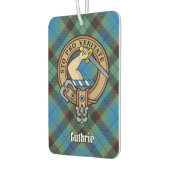 Désodorisant Pour Voiture Clan Guthrie Crest sur Tartan (Gauche)