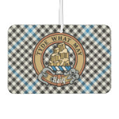 Désodorisant Pour Voiture Clan Haig Crest over Check Tartan (Devant)