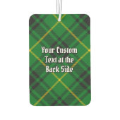 Désodorisant Pour Voiture Clan MacArthur Crest sur Tartan (Dos)