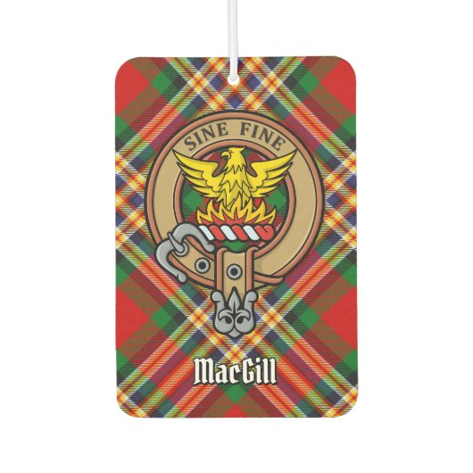 Désodorisant Pour Voiture Clan MacGill Crest sur Tartan Air Freshener (Devant)