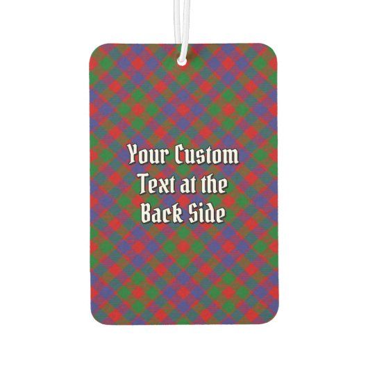 Désodorisant Pour Voiture Clan MacGowan Crest sur Tartan (Dos)