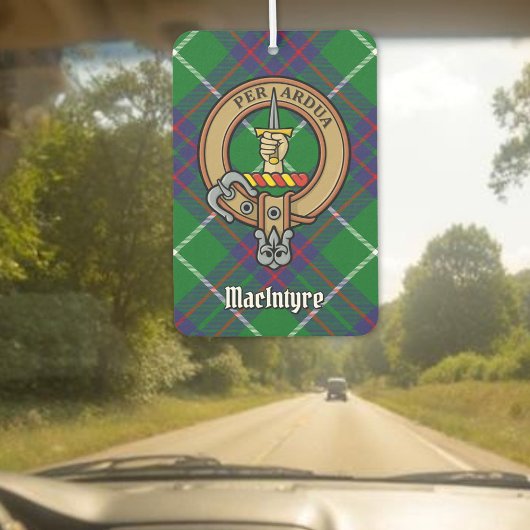 Désodorisant Pour Voiture Clan MacIntyre Crest sur la chasse Tartan