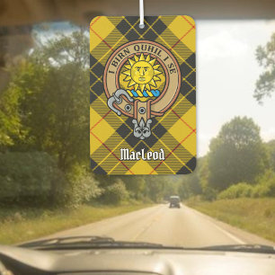 Désodorisant Pour Voiture Clan MacLeod de Lewis Crest sur Tartan