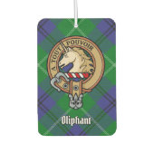 Désodorisant Pour Voiture Clan Oliphant Crest sur Tartan (Devant)