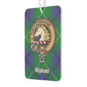 Désodorisant Pour Voiture Clan Oliphant Crest sur Tartan (Gauche)