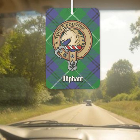 Désodorisant Pour Voiture Clan Oliphant Crest sur Tartan