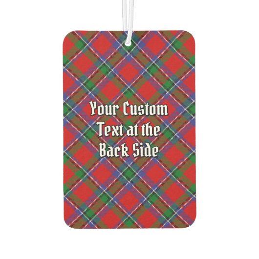 Désodorisant Pour Voiture Clan Sinclair Crest sur Red Tartan (Dos)