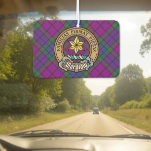 Désodorisant Pour Voiture Clan Wardlaw Crest sur Tartan