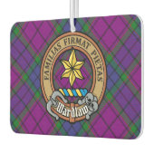 Désodorisant Pour Voiture Clan Wardlaw Crest sur Tartan (Gauche)
