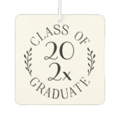 Désodorisant Pour Voiture Classe de 2023 Graduate Chic Black Emblem (Devant)