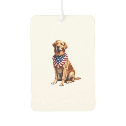 Désodorisant Pour Voiture Classic Patriotic Golden Retriever Vintage Shirt 2 (Devant)