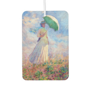 Désodorisant Pour Voiture Claude Monet - Femme avec un parasol face à droite