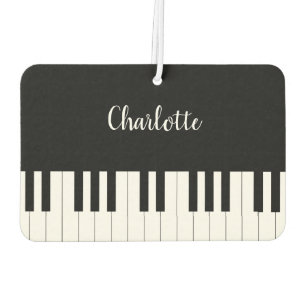 Désodorisant Pour Voiture Clavier de piano noir et blanc simple et élégant
