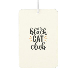 Désodorisant Pour Voiture Club Chat Noir Design Vectoriel Amateur de Chat Vi