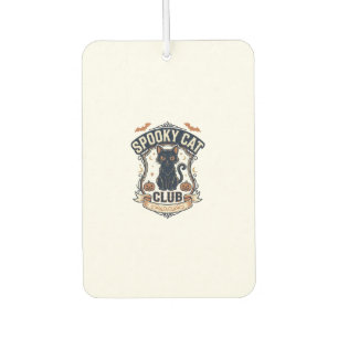Désodorisant Pour Voiture Club de chat effrayant Chat Halloween Chat effraya