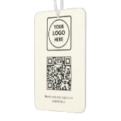 Désodorisant Pour Voiture Code QR blanc | Entreprise professionnelle simple (Gauche)