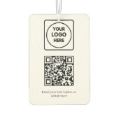 Désodorisant Pour Voiture Code QR blanc | Entreprise professionnelle simple (Dos)
