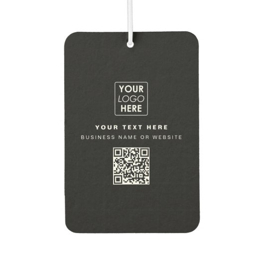 Désodorisant Pour Voiture Code QR Logo d'entreprise moderne Noir d'entrepris (Devant)