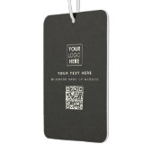 Désodorisant Pour Voiture Code QR Logo d'entreprise moderne Noir d'entrepris (Gauche)