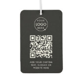 Désodorisant Pour Voiture Code QR | Logo Professionnel Simple Noir (Devant)