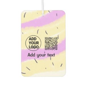 Désodorisant Pour Voiture Code qr simple minimaliste ajouter logo nom du cod