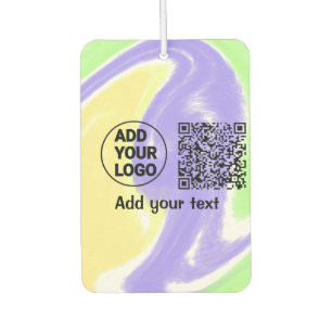 Désodorisant Pour Voiture Code qr simple minimaliste ajouter logo nom du cod