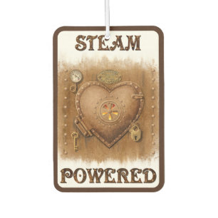 Désodorisant Pour Voiture Coeur alimenté à la vapeur Steampunk