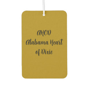 Désodorisant Pour Voiture Coeur de l'Alabama de Dixie Monogram