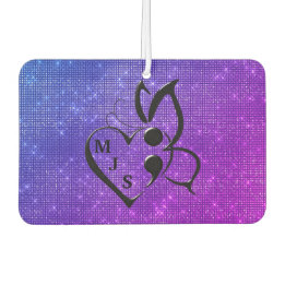 Désodorisant Pour Voiture Coeur du demi-côlon du papillon de sensibilisation