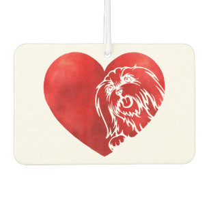 Désodorisant Pour Voiture Coeur mignon Maltais Chien Chien Chiot Amant Valen