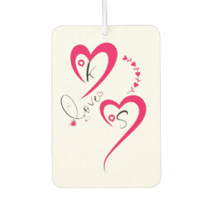 Désodorisant Pour Voiture Cœur Rose Minimal Amour