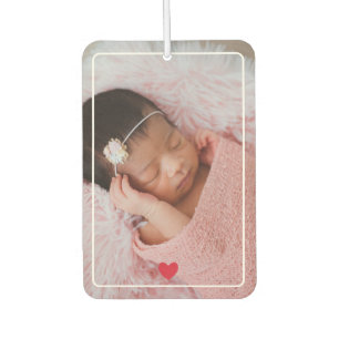 Désodorisant Pour Voiture Coeur rouge mignon avec photo