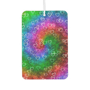 Désodorisant Pour Voiture Coeurs arc-en-ciel