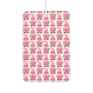 Désodorisant Pour Voiture Cœurs de gnomes roses Bois scandinave Mignon
