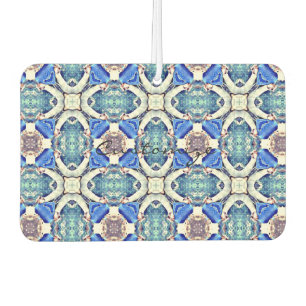 Désodorisant Pour Voiture Coeurs de mandala bleu motif Thunder_Cove