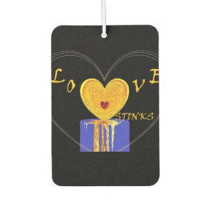 Désodorisant Pour Voiture Coeurs Love Chandelle 'Love Stinks' Funny Valentin